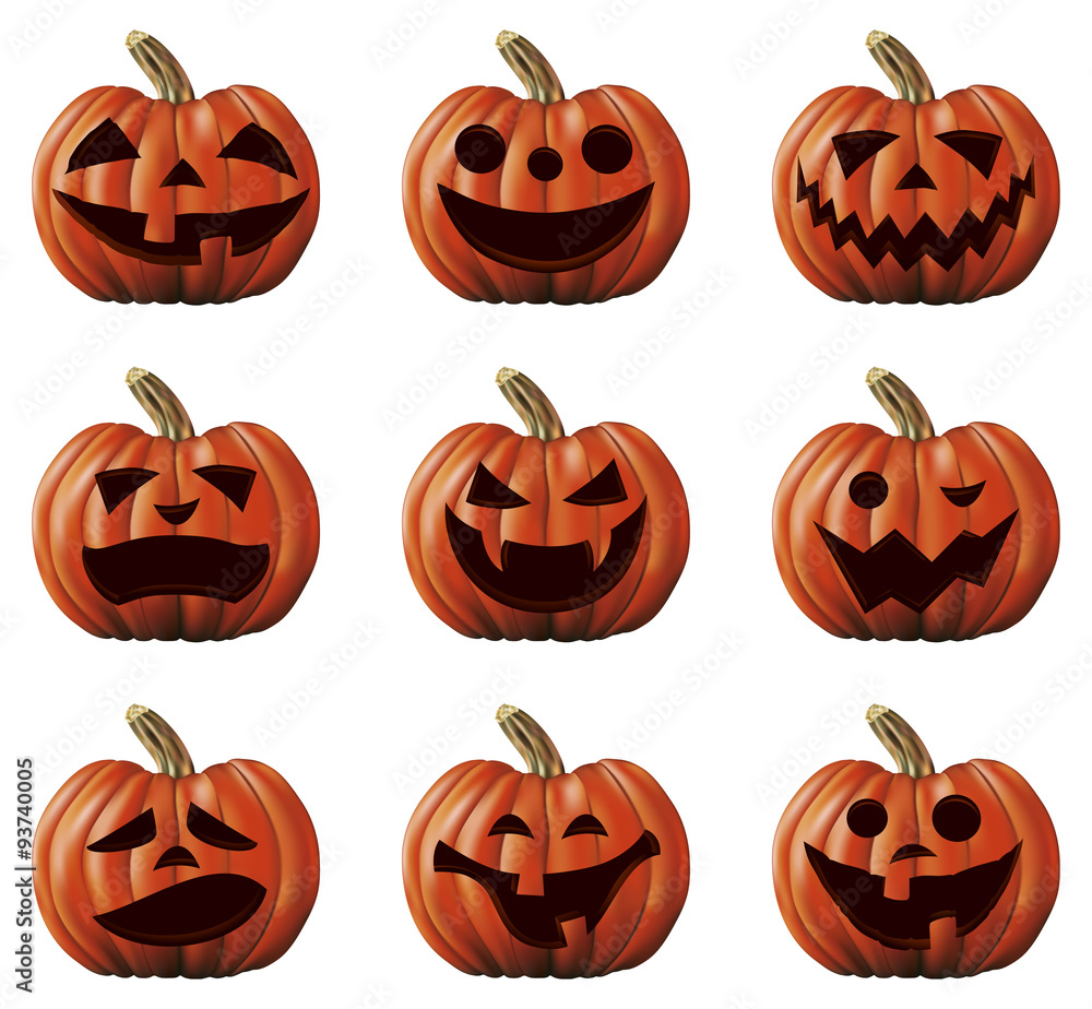 Ταπετσαρία nine terrify halloween pumpkins with beauty gestures