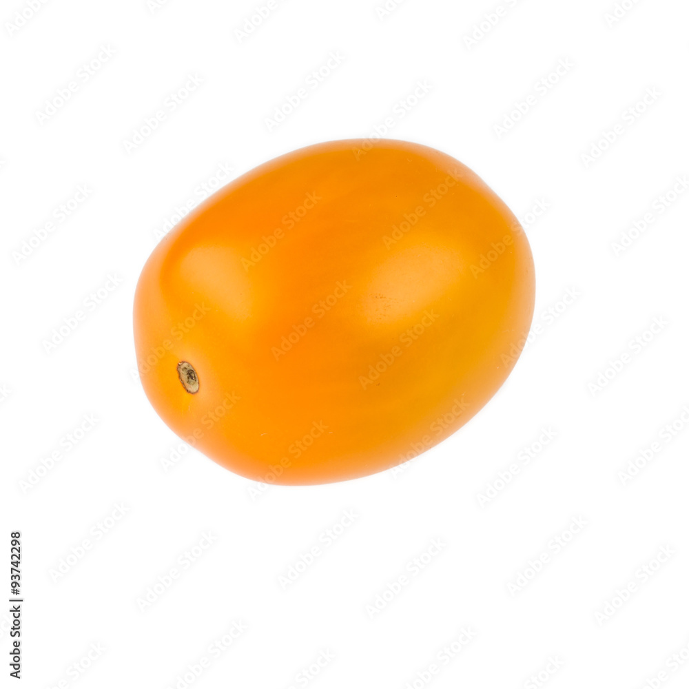 Yellow cherry tomato on white background Yellow cherry tomato on white background