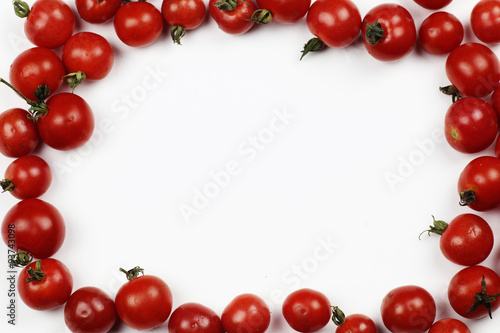 tomatoes on a white background