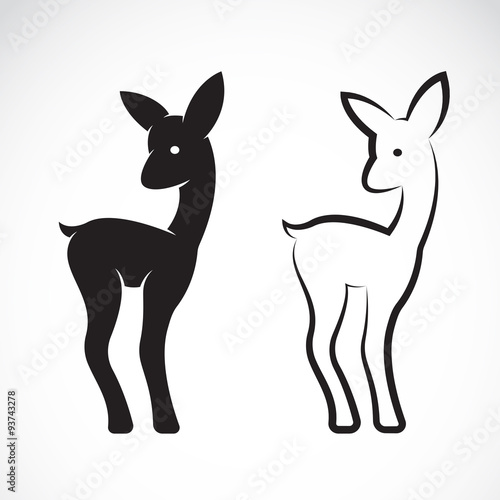 Vector image of deer on white background © yod67