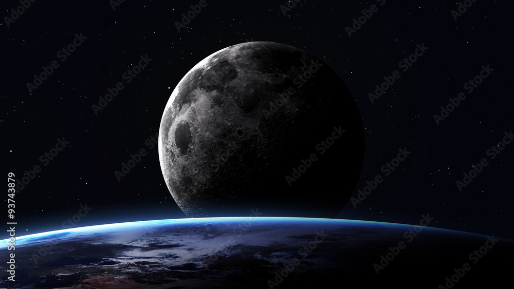 Fototapeta premium High resolution image of Earth in space. Elements furnished by