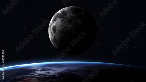 High resolution image of Earth in space. Elements furnished by © Vadimsadovski