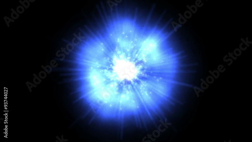 Wallpaper Mural Mysterious glowing blue power ball with black screen loop Torontodigital.ca