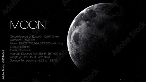 Obraz na płótnie Moon - High resolution Infographic presents one of the solar w salonie