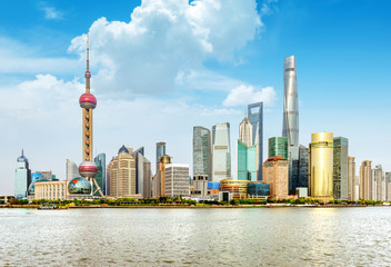 Papier peint photo Shanghai Quartier d'affaires de Shanghai en Chine  © gui yong nian