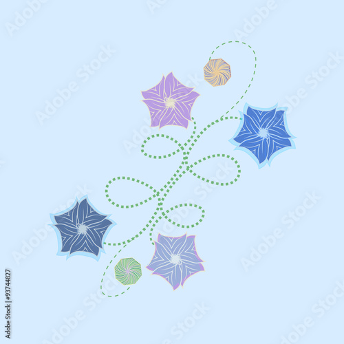 Openwork tracery with flowers