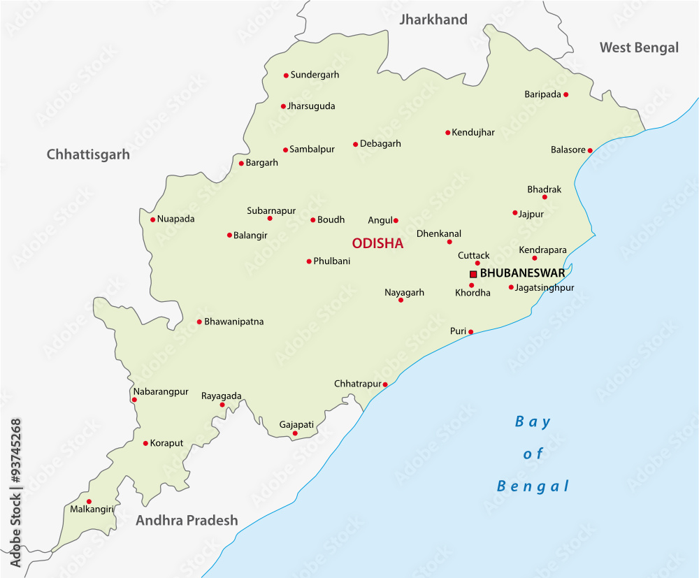 Obraz premium odissa map