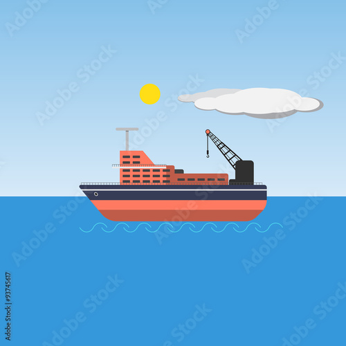 Colorful barge picture