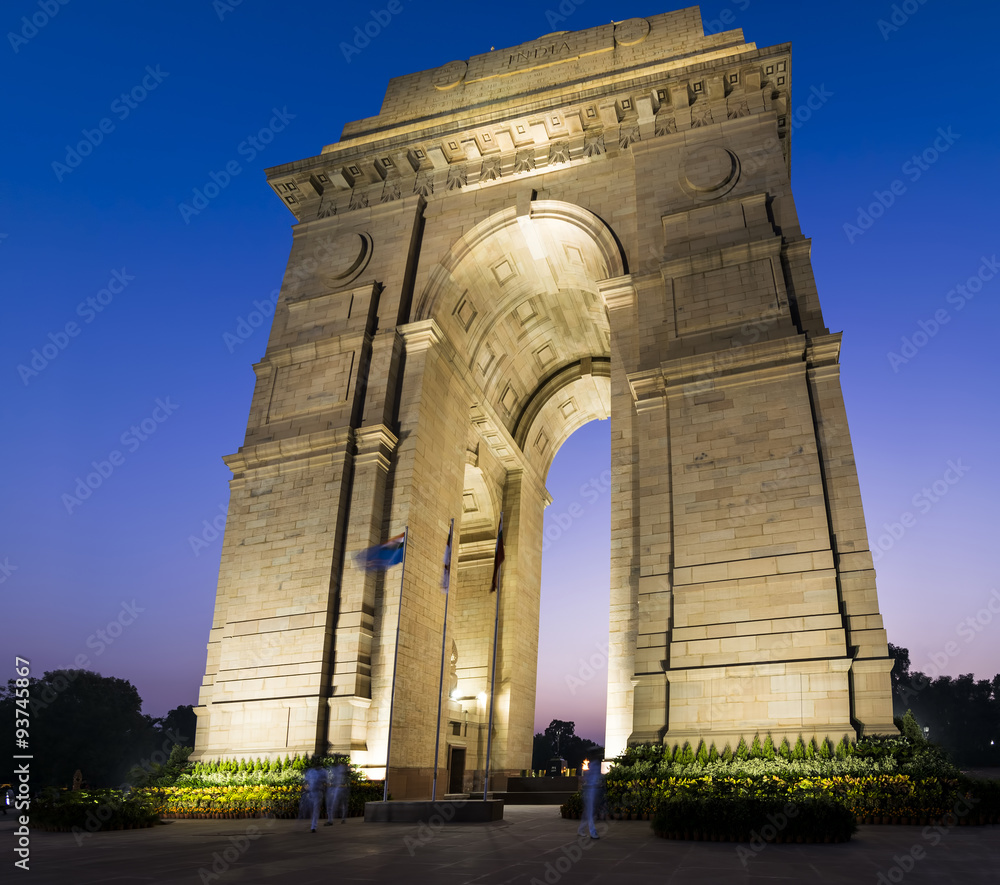 New Delhi Gateway of India at Blue Hour