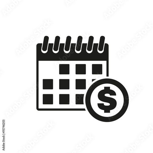 The pay day icon. Tax and payment, dividends symbol. Flat