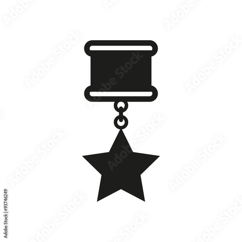 The medal icon. Reward symbol. Flat