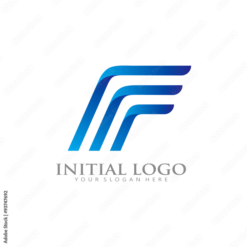 initial E, F letter, vector, logo, design initial E, F letter, vector, logo, design