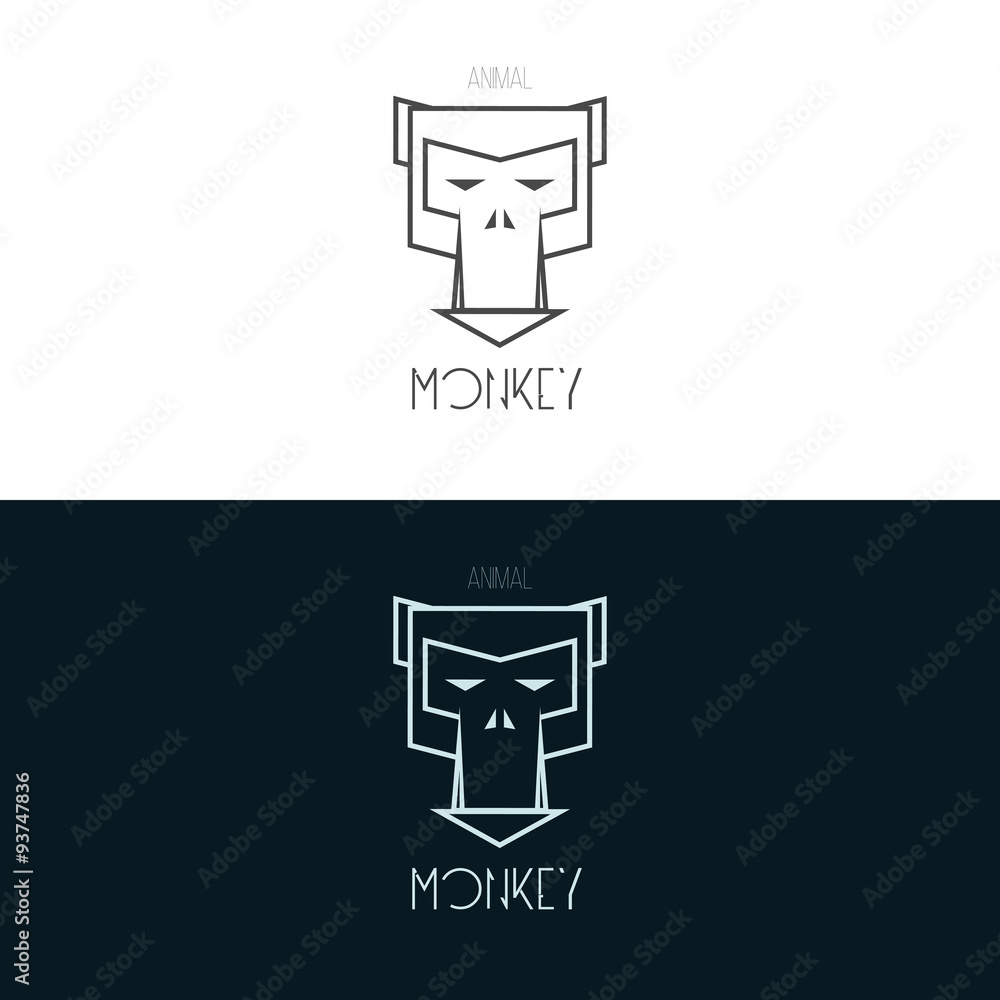 Logo inspiration with monkey. Logo inspiration with monkey.