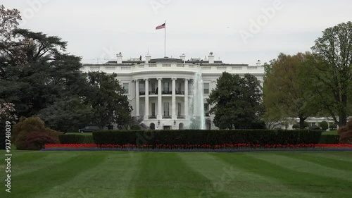 White House garden fountain guard on roof Washington DC 4K 065