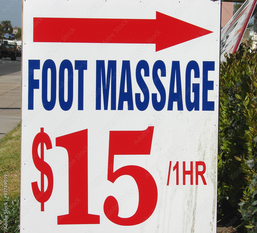 Fototapeta premium foot massage sign