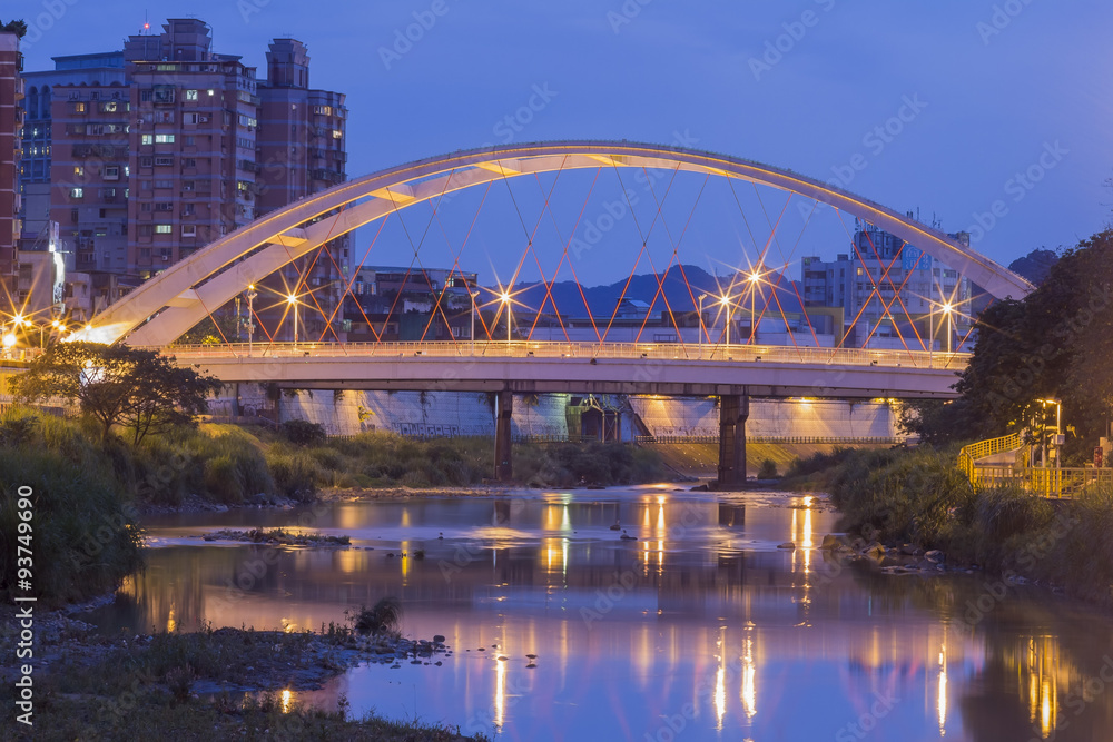 An arch bridge at Taipei city, Taiwan