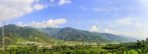 Panorama view of Taitung country side