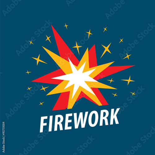 Abstract vector logo multicolored sparks