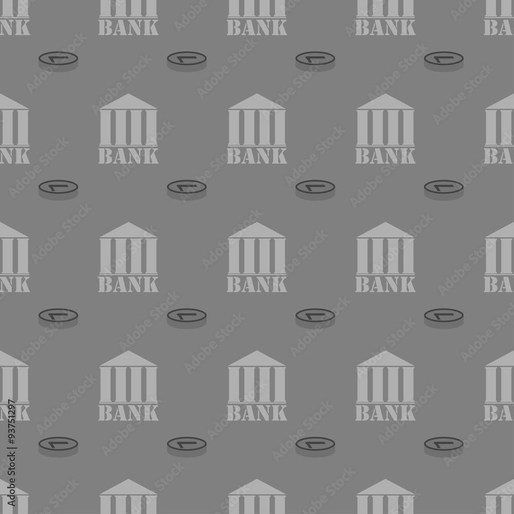 Bank seamless pattern background