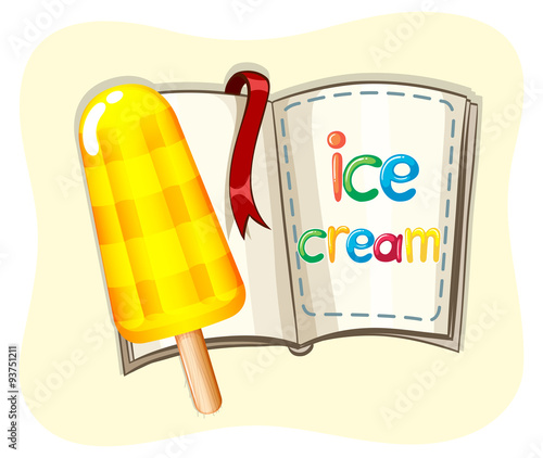 Popsicle icecream and a book