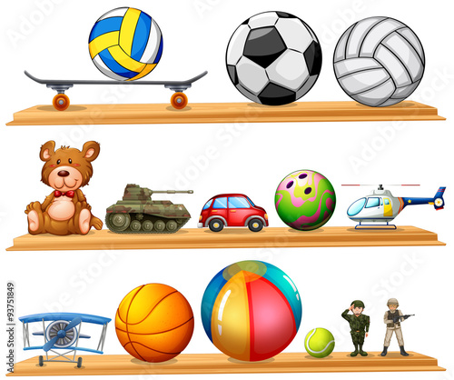 Ball set and other toys