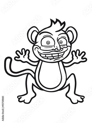 head face funny monkey cartoon