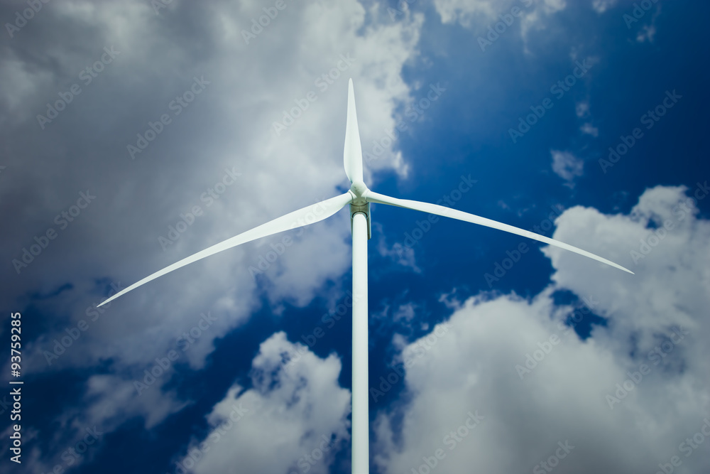 Wind Turbine over clouds