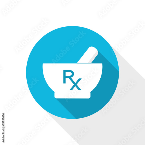 Blue vector icon - pharmacy symbols