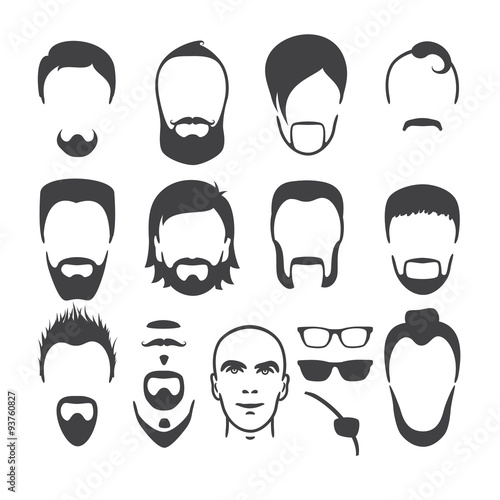 man face set
