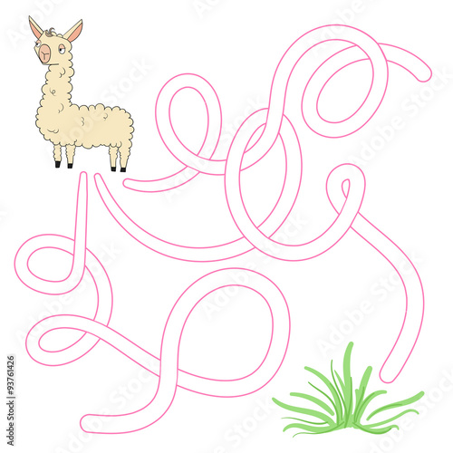 Layout for game labyrinth find a way lama 