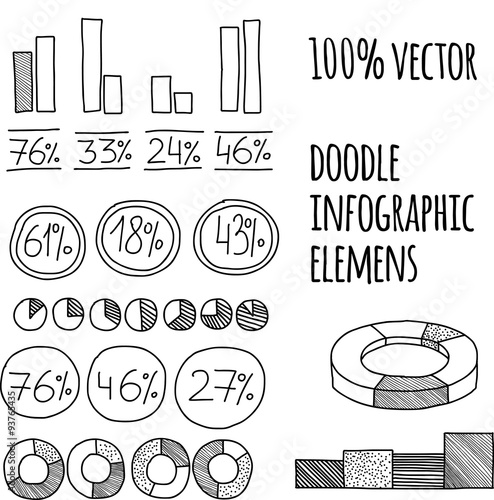 Hand drawn infographics collection. 