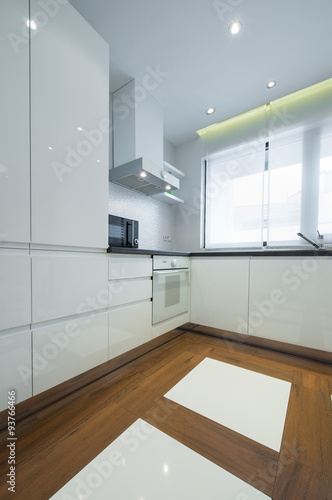 Wallpaper Mural Interior of a modern luxury bright white kitchen Torontodigital.ca