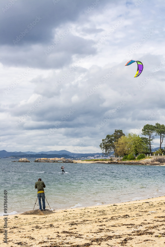 Obraz premium Kite surfing shooting