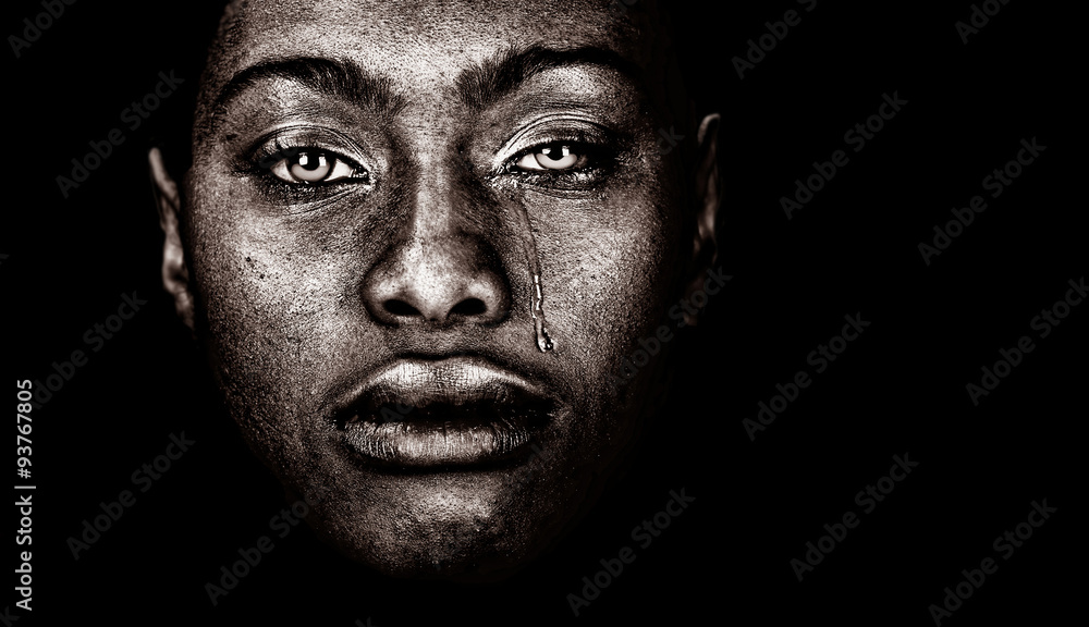Fototapeta Portret płaczącej kobiety