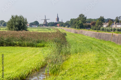 Panorama of the village of Hasselt, municipality Zwartewaterland