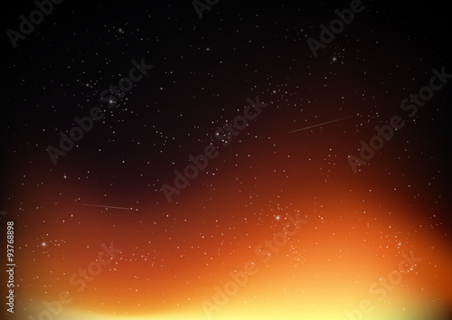 Night star sky vector.