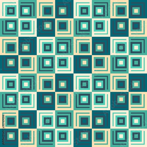 Cubix Squares Seamless Pattern