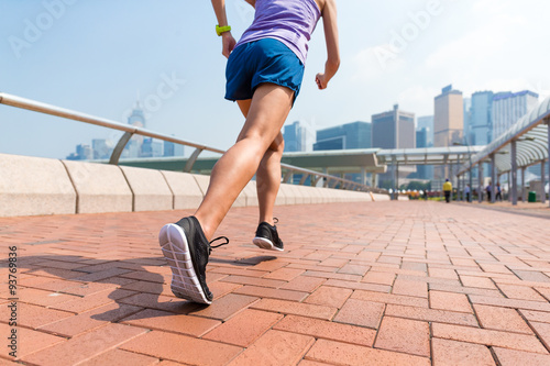 Sporty woman Jogging outside