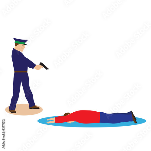 Criminal, offender and Police officer.