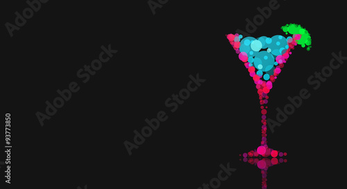 Cocktail Glas - Limette - Illustration