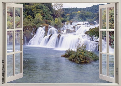 Open windw view to Krk falls