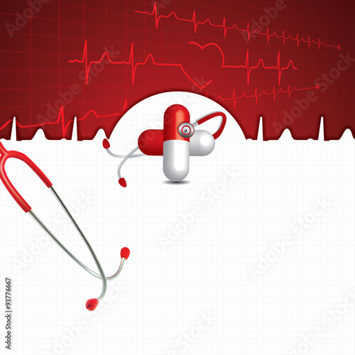 Abstract medical cardiology ekg background