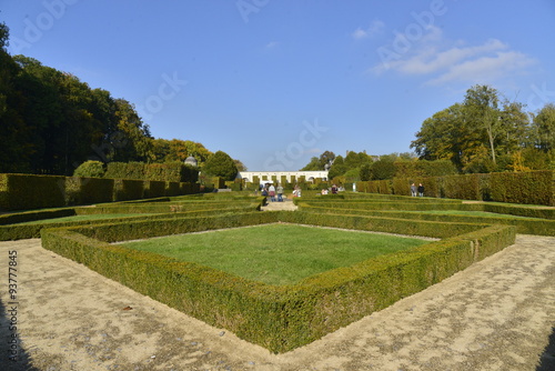 L'un des losanges du jardin à l'anglaise du château de Seneffe en Hainaut