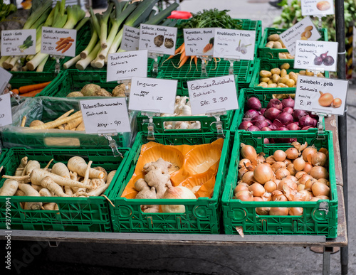 Gemüse und Früchte auf dem Markt