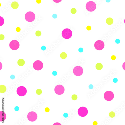 Seamless pattern with colored circles.