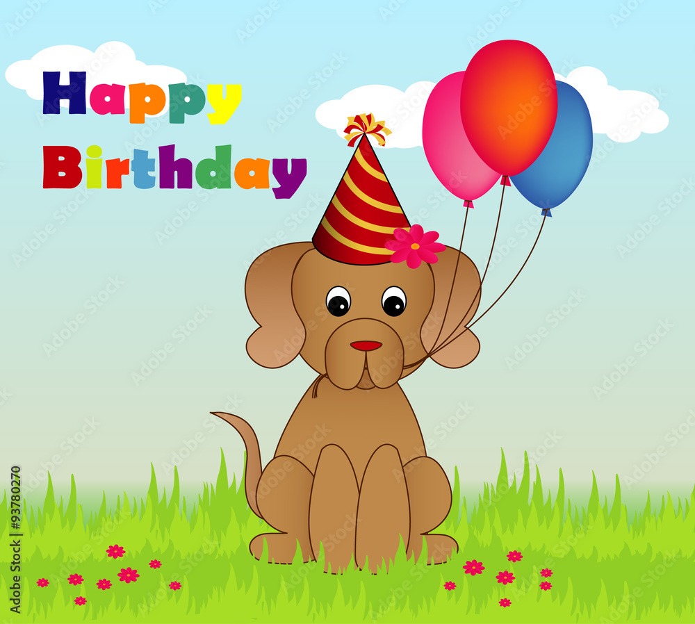 Obraz premium Happy birthday illustration