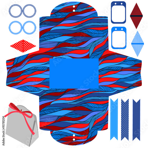 Gift box template  party set