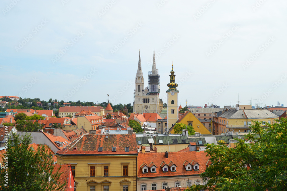 Obraz premium zagreb skyline