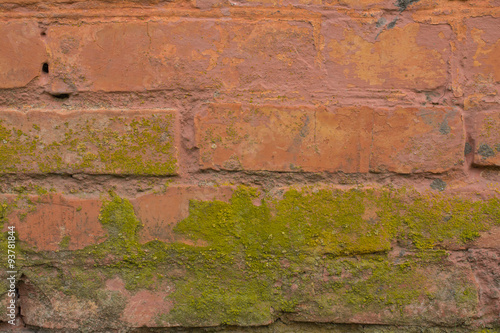 Old red painted brick wall © ghostdom