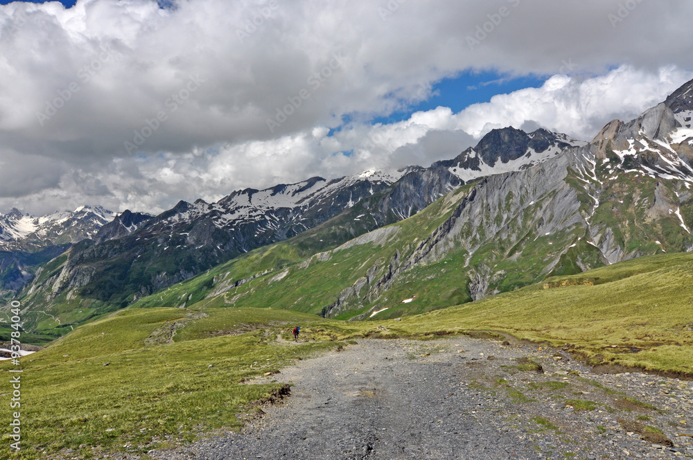 Fototapeta premium Alpine nature / The Alps are the highest and most extensive mountain range system that lies entirely in Europe, across Austria, France, Germany, Italy, Liechtenstein, Monaco, Slovenia, and Switzerland